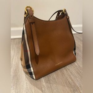 Burberry Leather House Check Derby Canterbury Small Tote
